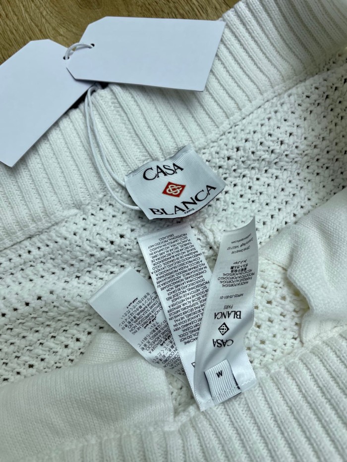 1:1 quality version Navy Light Blue White Horizontal Gradient Stripe Diamond Logo Embroidery Knit Shirt & Shorts Set 29220635
