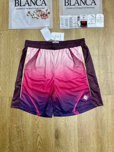 1:1 quality version Purple Gradient Dot Print Gold Side Piping Elastic Waist Soccer Shorts 29220803