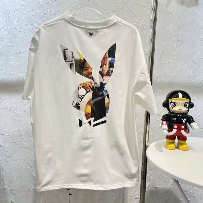 Cut Displaced Bunny Silhouette Print Tee 29220120