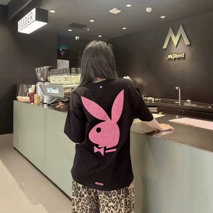 Pink Bow Bunny Foam Print Tee 2 colors 29220123