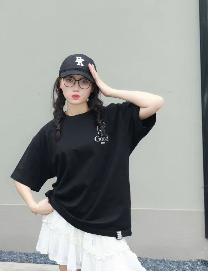 Unisex   Life Is Good  Bunny Slogan Front Back Print T-shirt 2 colors 29220128