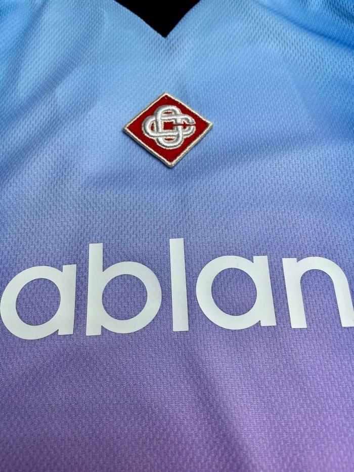 1:1 quality version Gradient Sunset Print Mesh Spliced Sports Football Jersey T-shirt 29220781