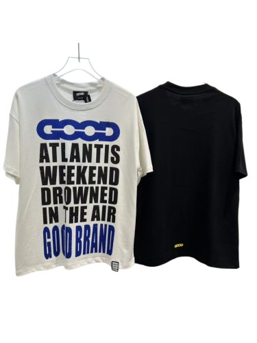 All Over Print Color Rhinestone Slogan Light Luxury Tee 2 colors 29220608