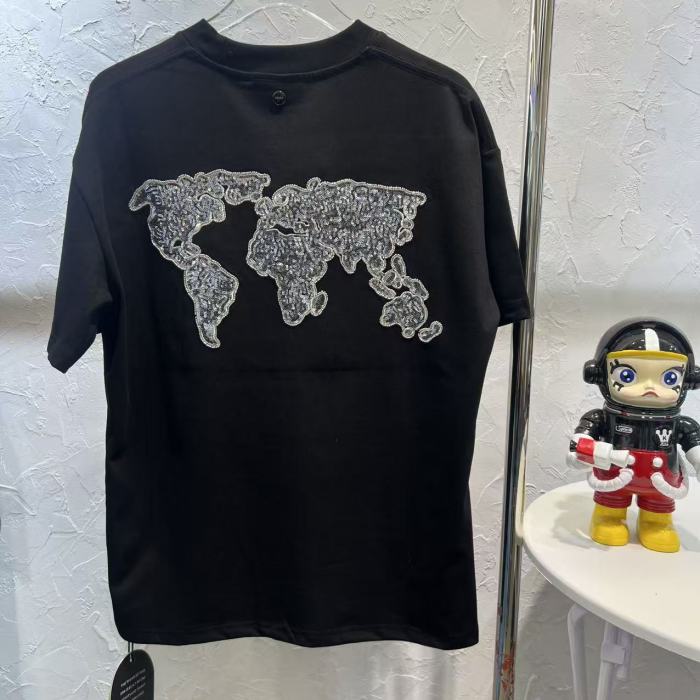 Map Sequin Embroidery Basic Logo Tee 2 colors 29220112