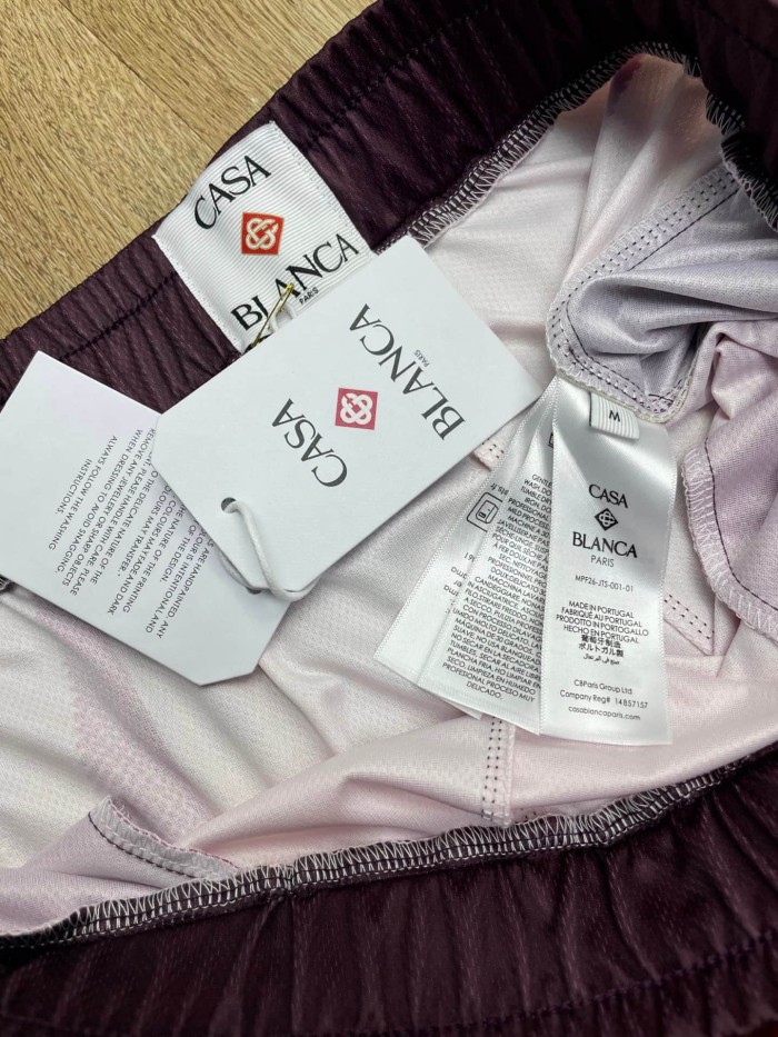 1:1 quality version Purple Gradient Dot Print Gold Side Piping Elastic Waist Soccer Shorts 29220803