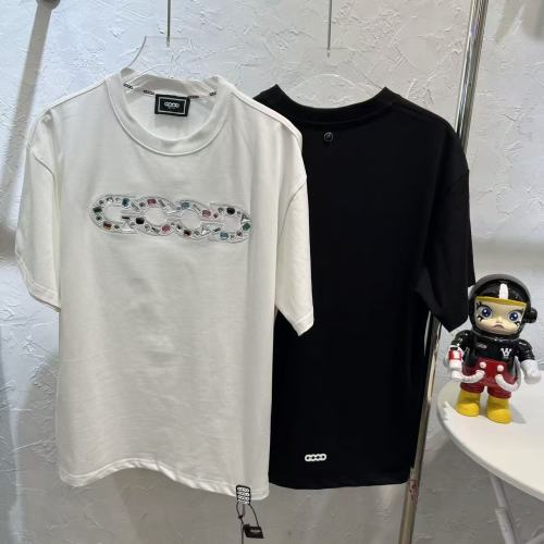 Luxury Inlaid Gem Logo Embroidery Tee 2 colors 29220118