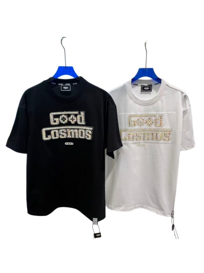 Around The World Color Rhinestone Embroidery Tee 2 colors 29220119