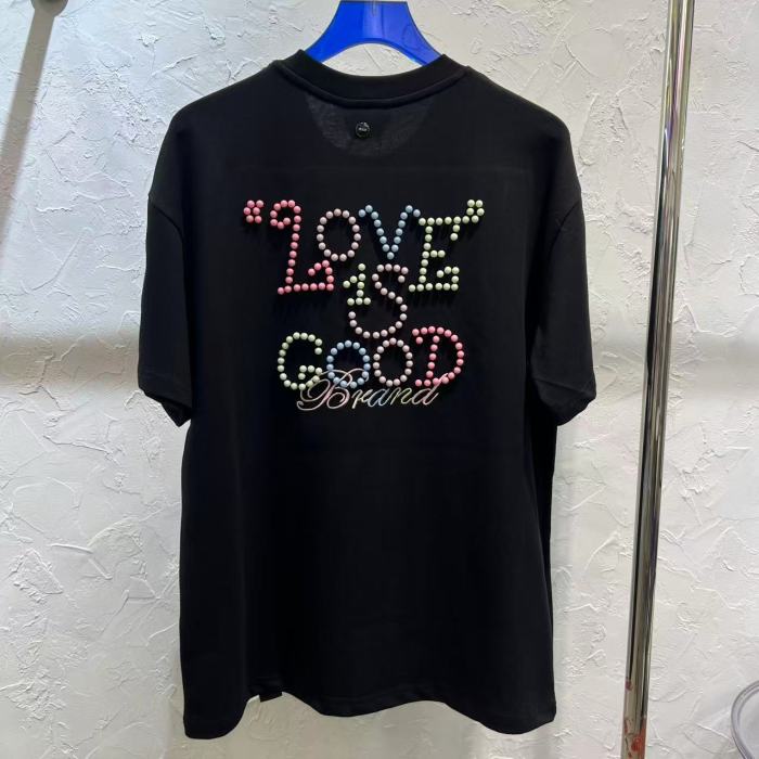 Summer Colorful Pearl Letter Tee 2 colors 29220598