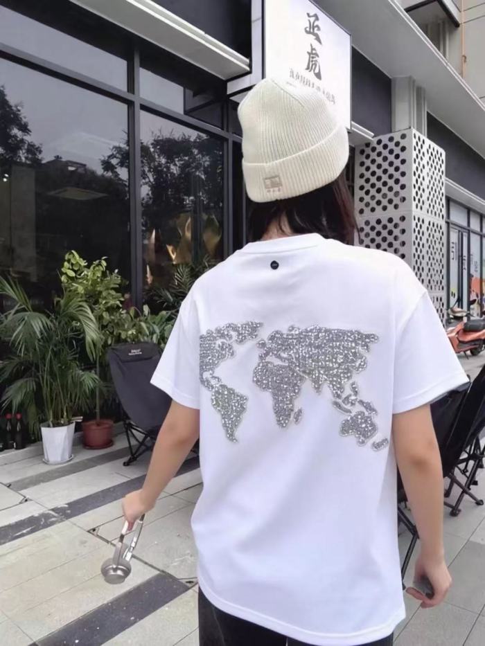Map Sequin Embroidery Basic Logo Tee 2 colors 29220112