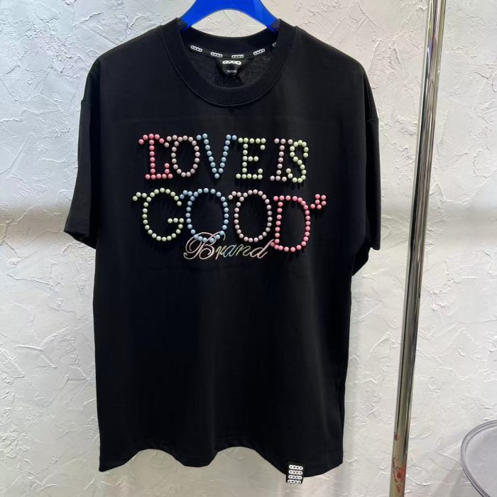 Summer Colorful Pearl Letter Tee 2 colors 29220598