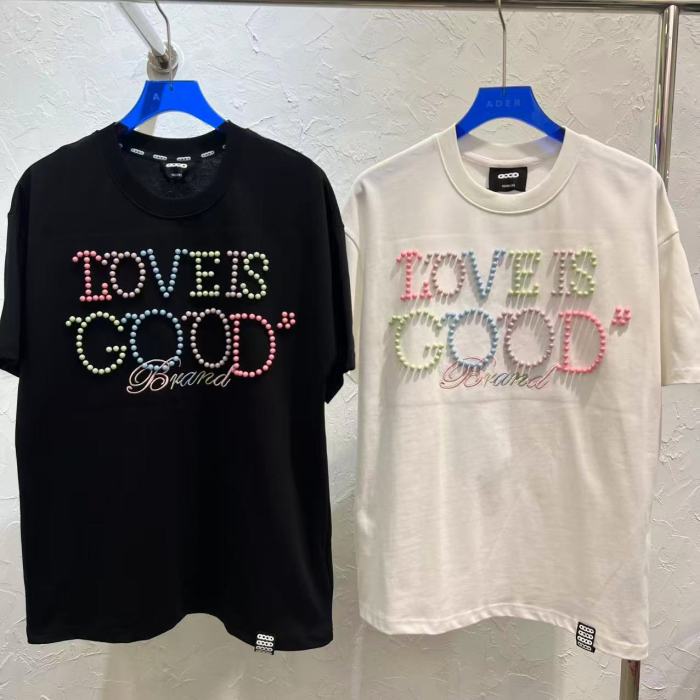 Summer Colorful Pearl Letter Tee 2 colors 29220598
