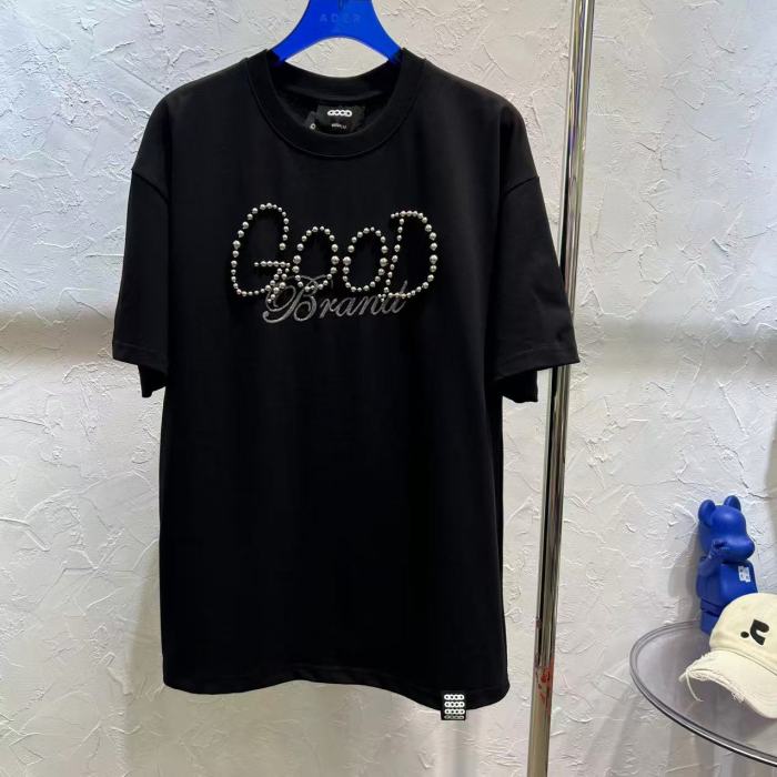 Round Pearl Letter Embroidery Tee 3 colors 29220600