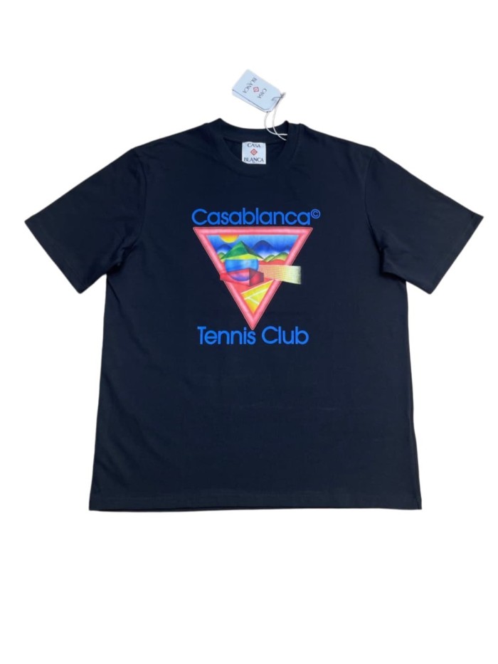 1:1 quality version Colorful Mountain Tennis Landscape Triangle Frame Print T-shirt 29220549