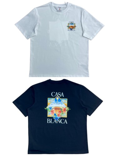 1:1 quality version Oversized Mediterranean Vintage Triangular Celestial Floral Tennis Digital Print T-shirt 2 colors 29220044
