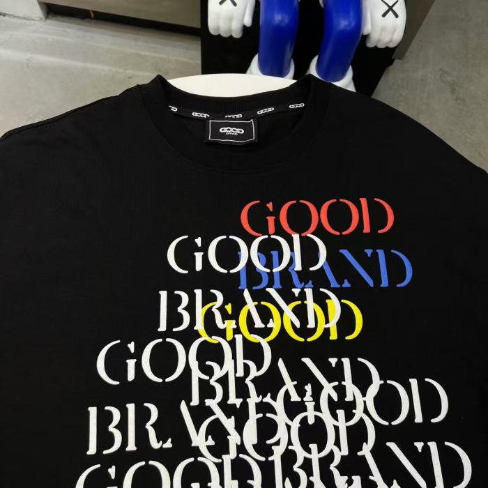 Unisex Multi Color Stacked Serif Brand Text & Arch Slogan Front Back Digital Print T-shirt 29220413