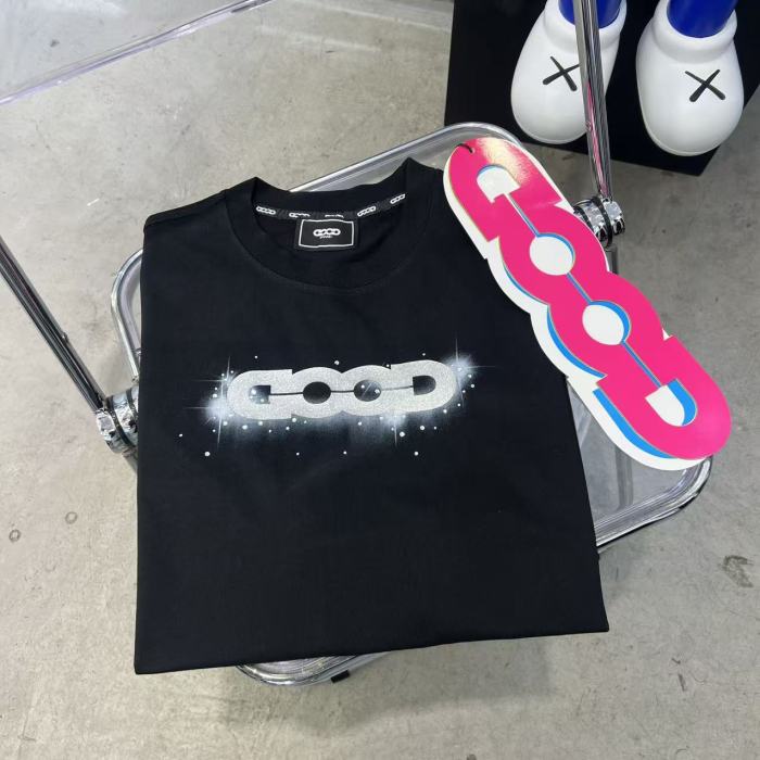 Nebula Silver Print Hot Rhinestone Luxury Tee 29220121