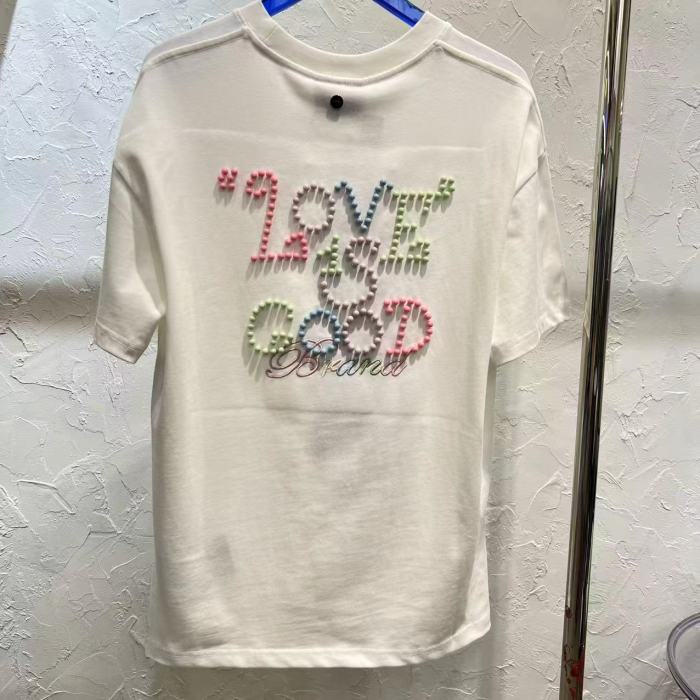 Summer Colorful Pearl Letter Tee 2 colors 29220598