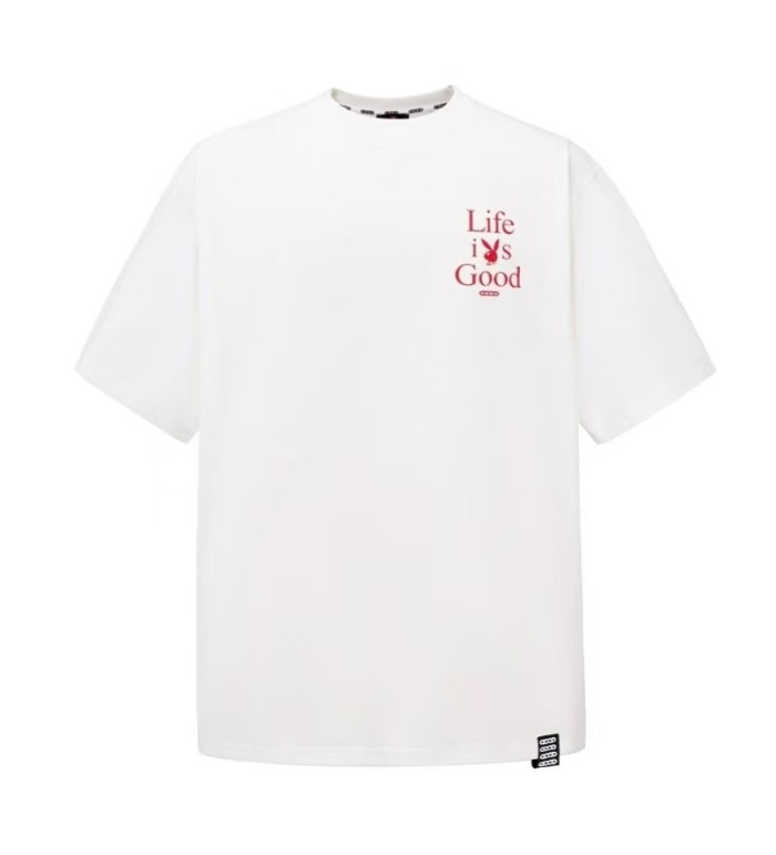 Unisex   Life Is Good  Bunny Slogan Front Back Print T-shirt 2 colors 29220128