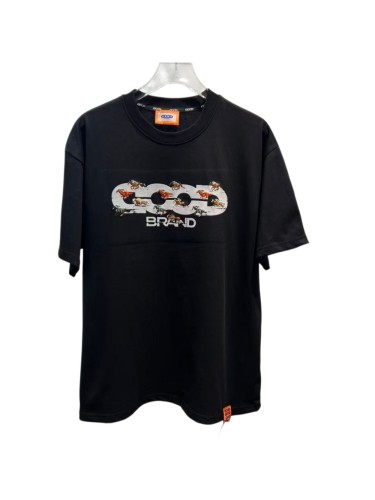 Year Of Horse Fixed Flocking Embroidery Horse Racing Print Tee 29220116