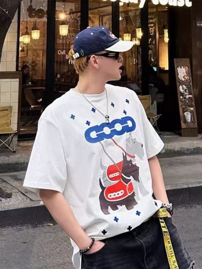 Schnauzer Cross Tatami Print Tee 2 colors 29220610