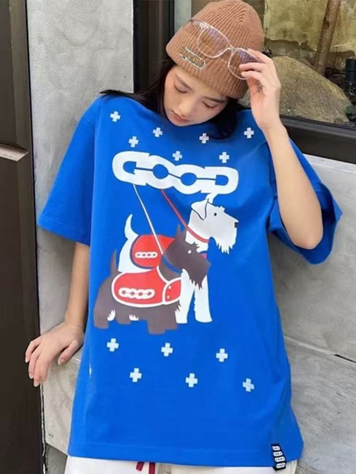 Schnauzer Cross Tatami Print Tee 2 colors 29220610