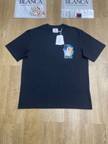1:1 quality version Oversized Retro Japanese Psychedelic Portrait Butterfly Kanji Digital Print T-shirt 29220082
