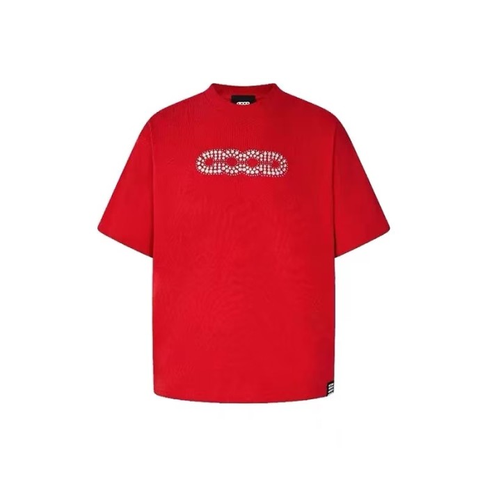 Streetwear Rhinestone Beaded Letter Tee 2 colors 29220602
