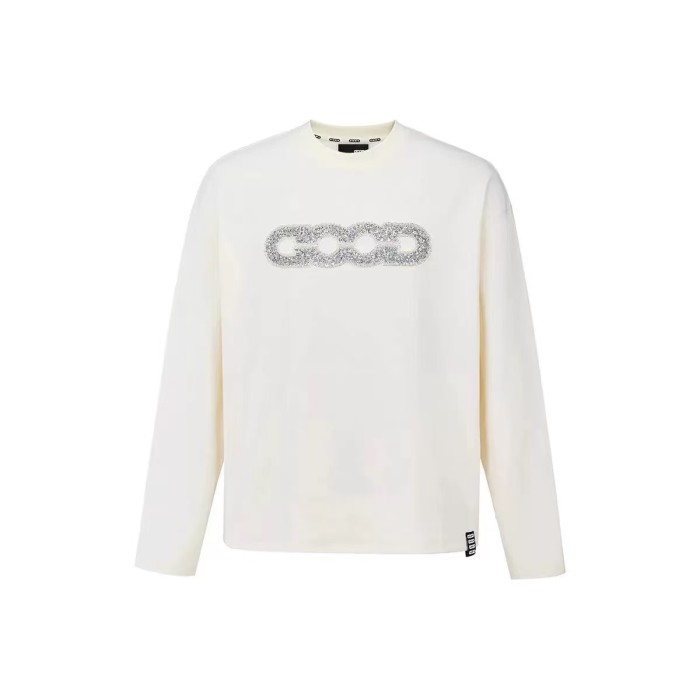 Map Sequin Embroidery Basic Logo Long Sleeve T-shirt 2 colors 29220594