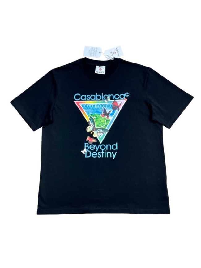 1:1 quality version Inspirational Text Multi-Color Butterfly Triangle Frame Landscape Print T-shirt 29220541