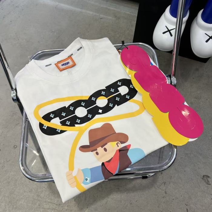 Year Of Horse Cute Foam Denim Hot Rhinestone Tee 2 colors 29220115