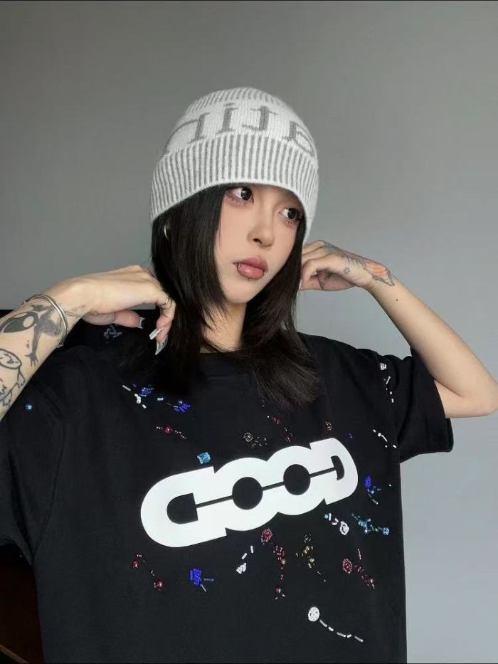 Color Splash 3D Embroidery Tee 2 colors 29220601