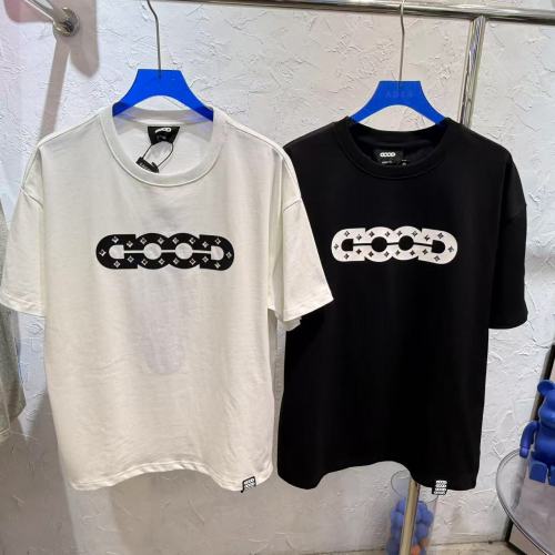 Rhombus Hollow Letter Color Rhinestone Foam Print Tee 2 colors 29220605