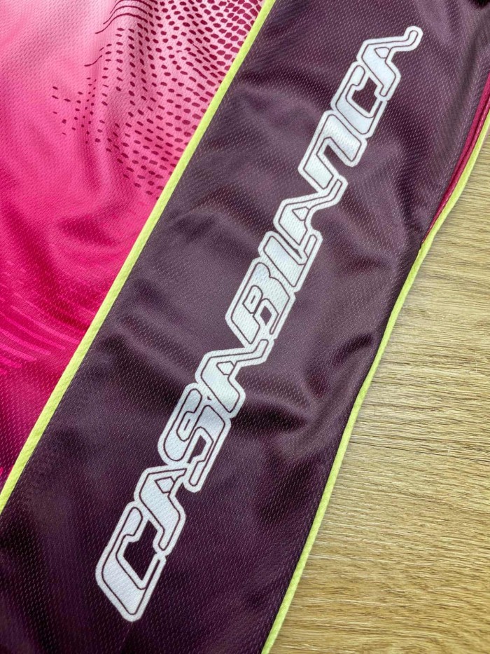 1:1 quality version Purple Gradient Dot Print Gold Side Piping Elastic Waist Soccer Shorts 29220803