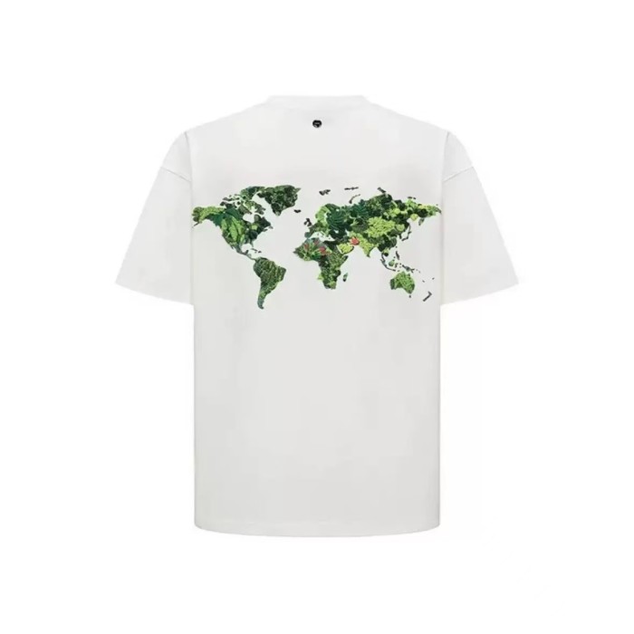 3D Green Plant Embroidery Map Tee 2 colors 29220595