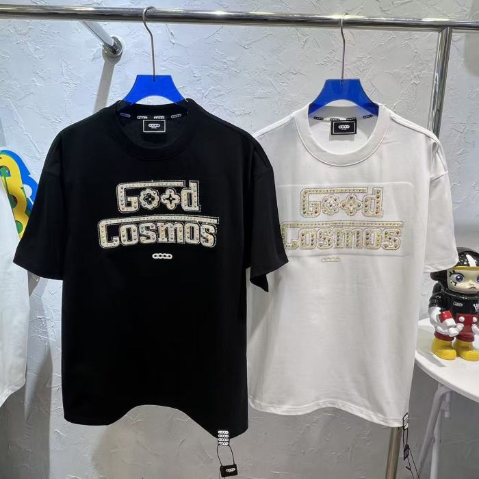 Around The World Color Rhinestone Embroidery Tee 2 colors 29220119