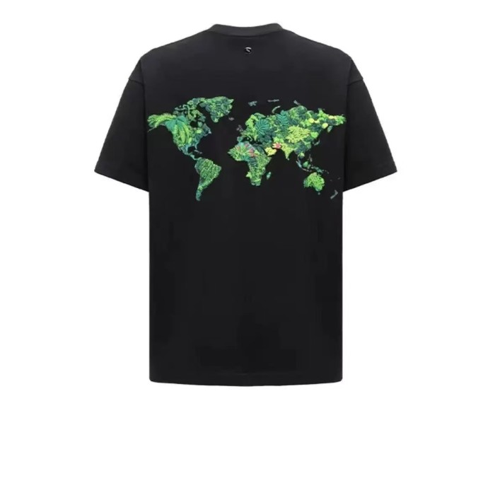 3D Green Plant Embroidery Map Tee 2 colors 29220595