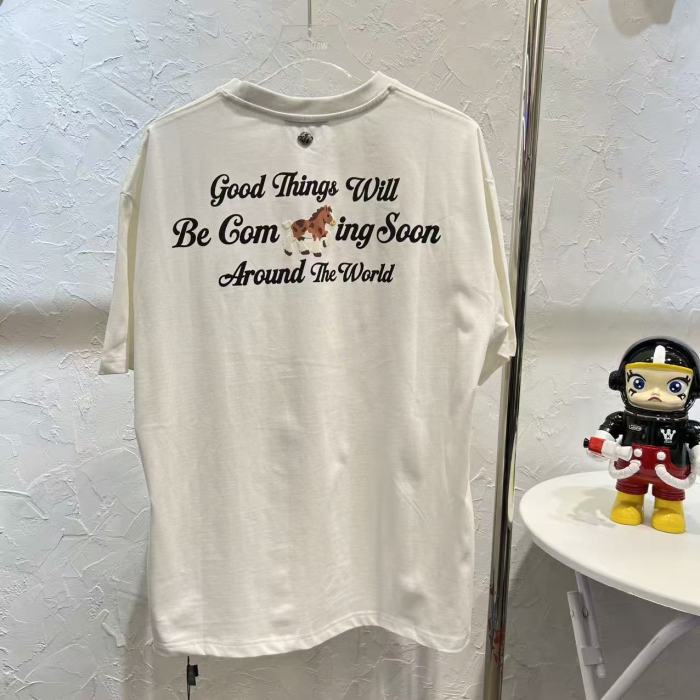 Year Of Horse Cute Foam Denim Hot Rhinestone Tee 2 colors 29220115