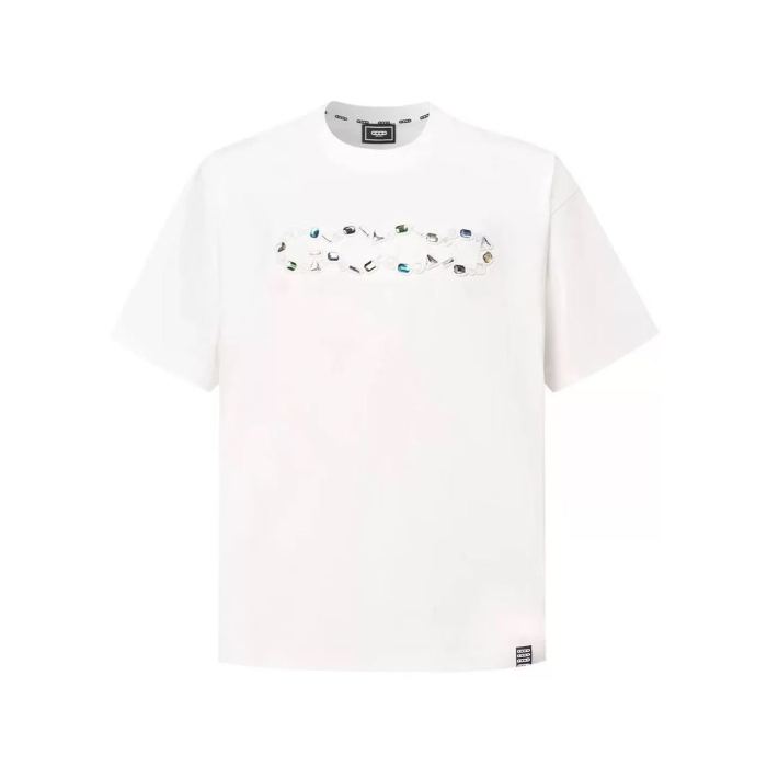 Luxury Inlaid Gem Logo Embroidery Tee 2 colors 29220118