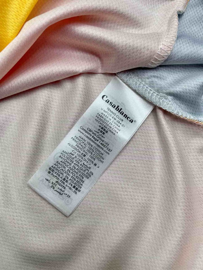 1:1 quality version Gradient Sunset Print Mesh Spliced Sports Football Jersey T-shirt 29220781
