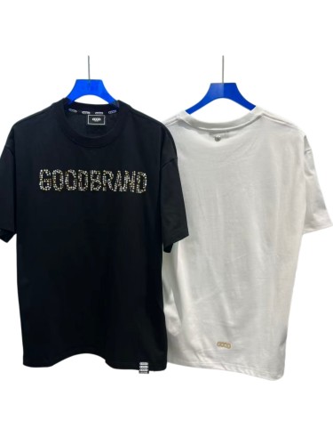 Slogan Champagne Fragment Hot Rhinestone Tee 2 colors 29220122