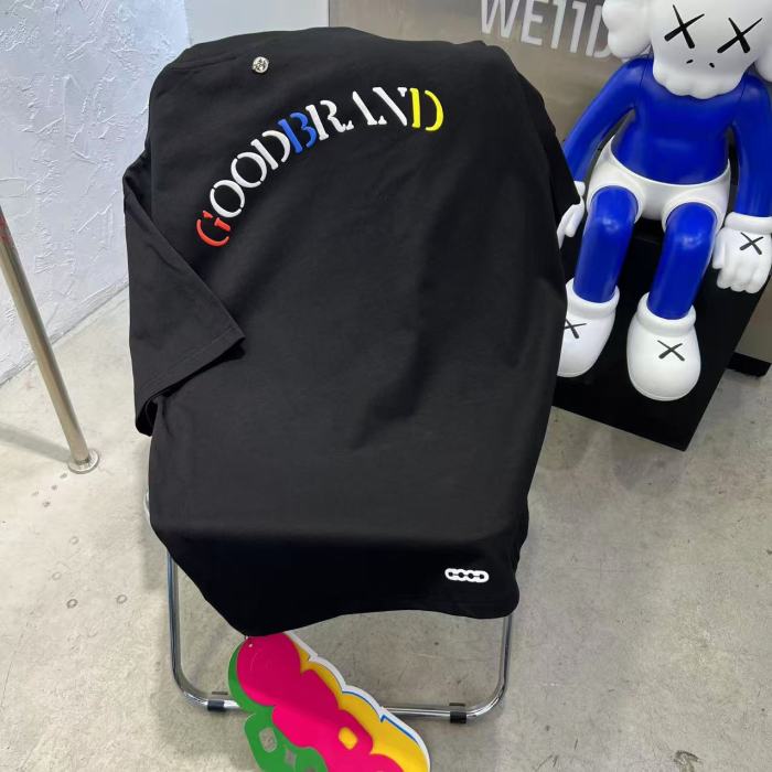Unisex Multi Color Stacked Serif Brand Text & Arch Slogan Front Back Digital Print T-shirt 29220413