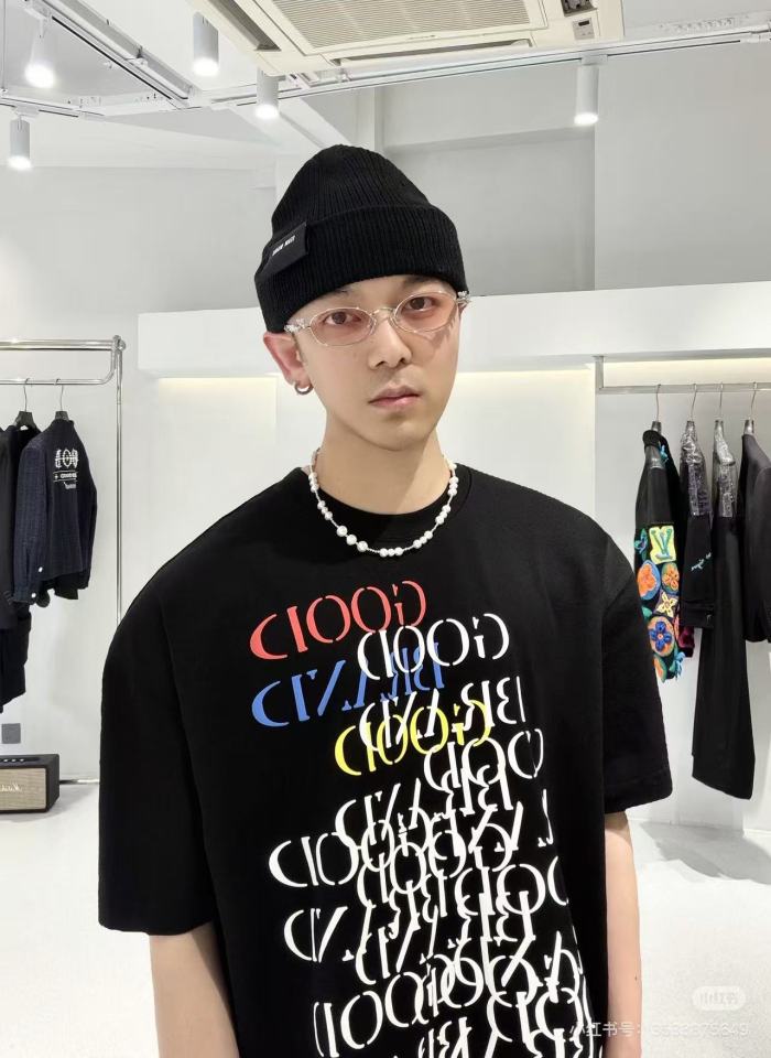 Unisex Multi Color Stacked Serif Brand Text & Arch Slogan Front Back Digital Print T-shirt 29220413