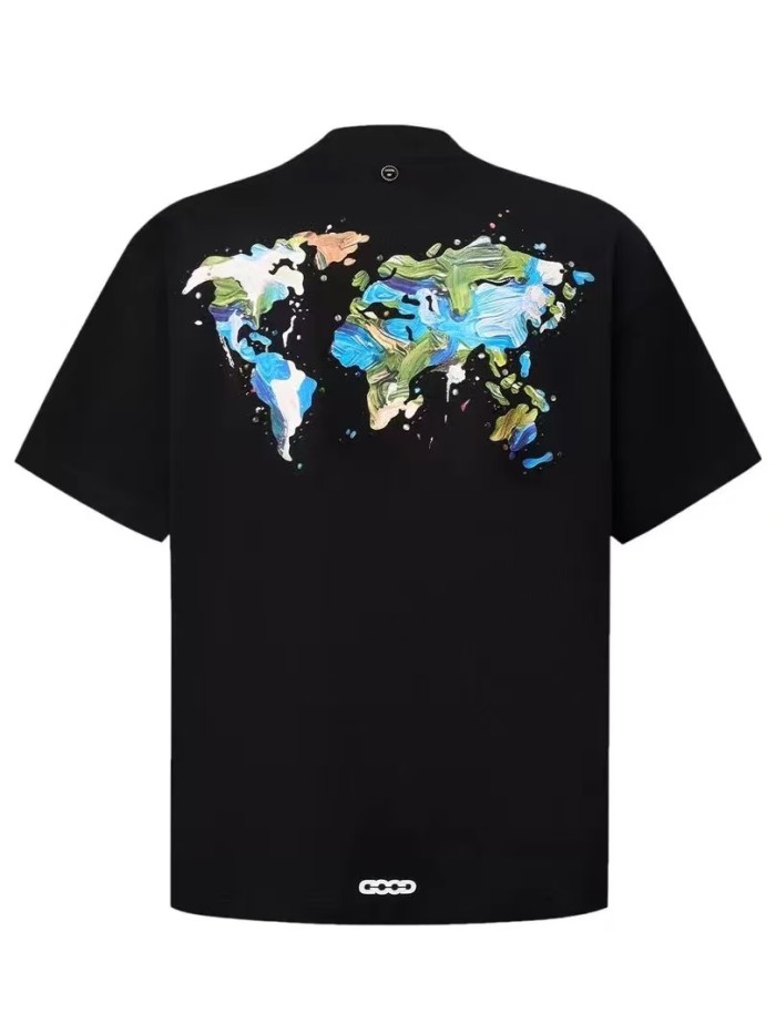 3D Gem Letter Graffiti Map Splash Ink Tee 29220113