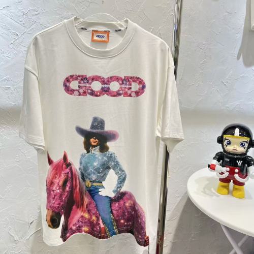Year Of Horse Pink Denim Full Rhinestone Tee 29220114