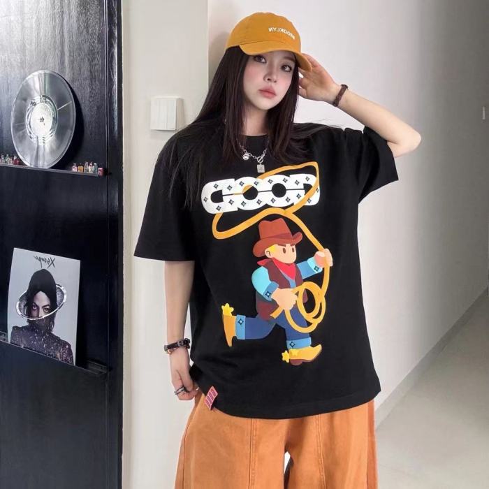 Year Of Horse Cute Foam Denim Hot Rhinestone Tee 2 colors 29220115