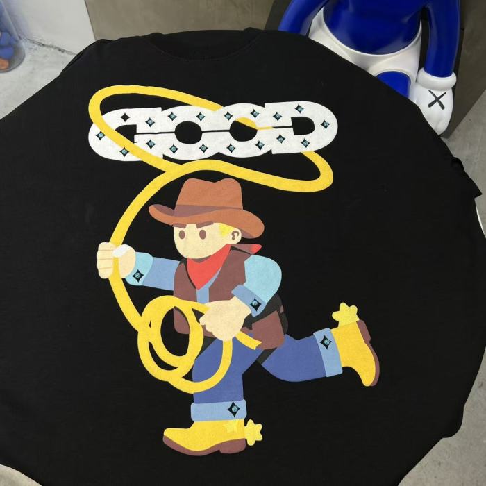 Year Of Horse Cute Foam Denim Hot Rhinestone Tee 2 colors 29220115