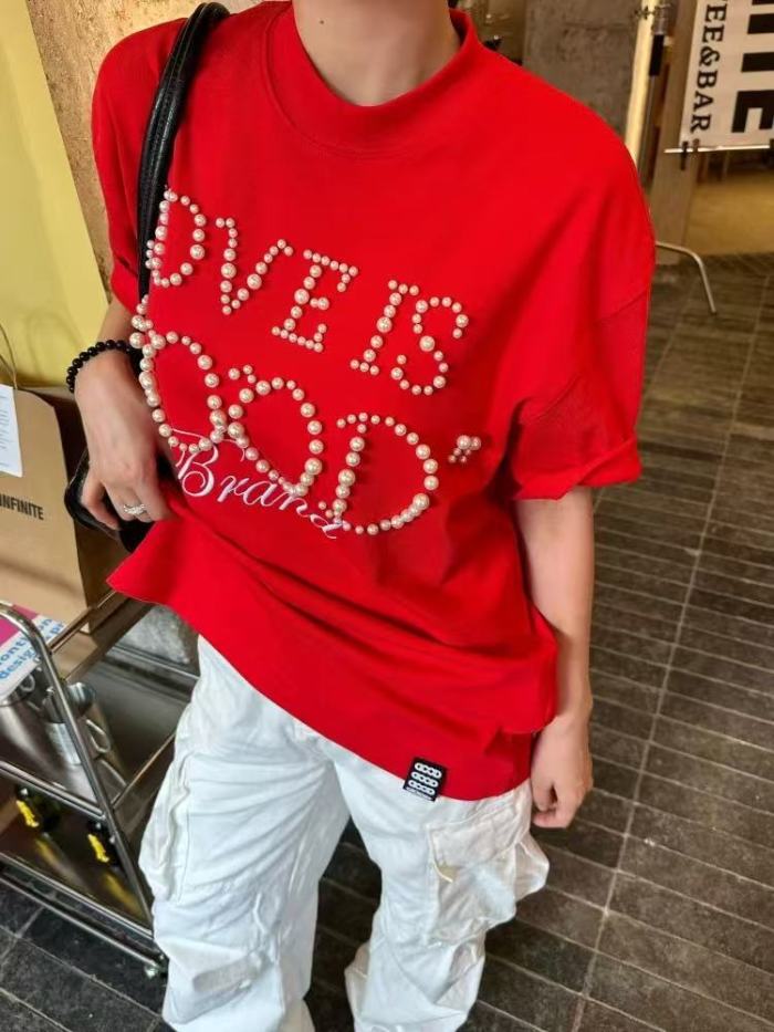 Pearl Letter LOVE Tee 3 colors 29220611