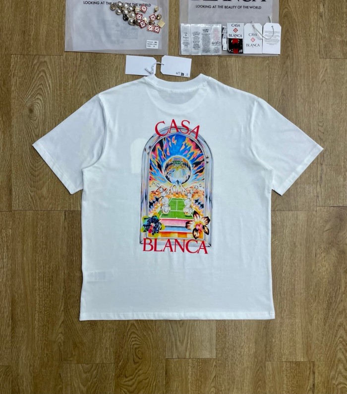 1:1 quality version Vintage Retro Colorful Arch Tennis Graphic T shirt 2 colors 29219979