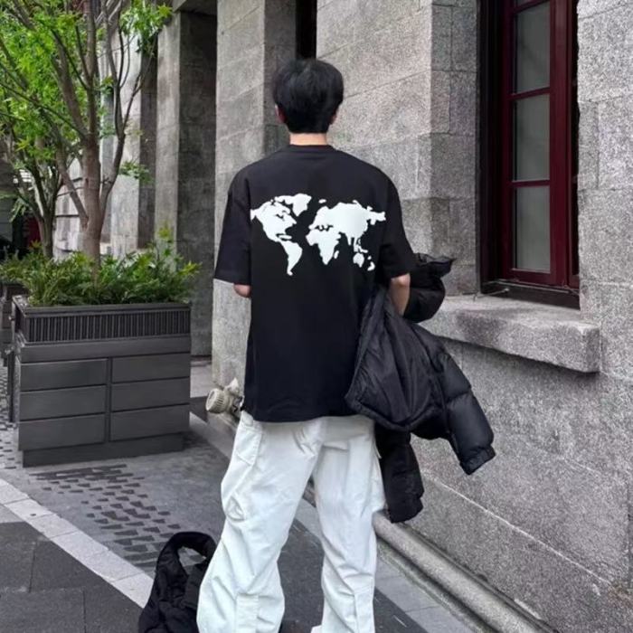 Towel Embroidery Jacquard Earth Letter Tee 2 colors 29220609