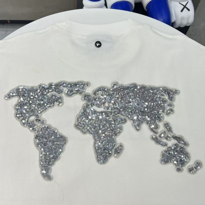Map Sequin Embroidery Basic Logo Tee 2 colors 29220112